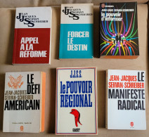 LOT De 5 Livres De JJ SERVAN-SCHREIBER + 1 De Son Frère Jean-Louis - Bücherpakete