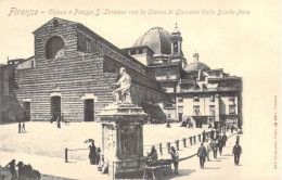 ITALIE - FIRENZE - Chiesa E Piazza S Lorenzo Con La Statua Di Giovanni Dalle Bande Nere - Carte Postale Ancienne - Firenze