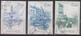 Place Saint Nicolas - MONACO - Quai Du Commerce - Rue Des Iris - N° 1407-1408-1409 - 1984 - Usati