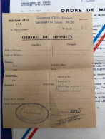 Petit Lot D’ordre De Mission Des FAS 1959 - Aviation