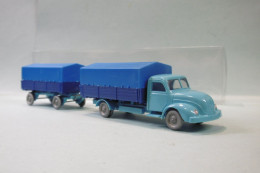 IMU - Camion MAGIRUS 3500 + Remorque Bleu Bâche Bleu HO 1/87 - Véhicules Routiers