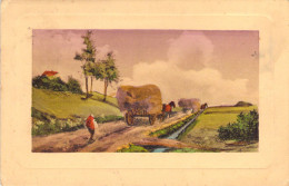 ILLUSTRATEUR Non Signée - Chariots De Pailles Sur Le Chemin - Carte Postale Ancienne - Sin Clasificación