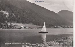 D2521) Am WEISSENSEE NEUSACH - Kärnten  SEGELBOOT U. Häuer S/W ALT - Weissensee