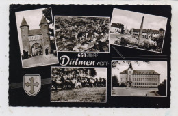 4408 DÜLMEN, Marienplatz, Lüdinghauser Tor, Gymnasium, Wildpferde, Luftaufnahme - Dülmen