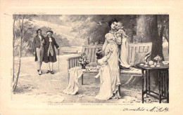 ILLUSTRATEUR Non Signée - Femme Et Ses Enfants Au Parc - Carte Postale Ancienne - Non Classificati