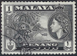 MALAYA PENANG 1957 1c Black SG44 FU - Penang