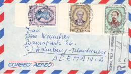 GUATEMALA - REGISTERED AIRMAIL Ca 1962 - HAMBURG/DE Mi 668, 672, 673 / *2092 - Guatemala