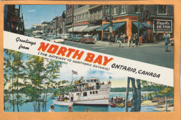 North Bay Ontario Canada Old Postcard - North Bay