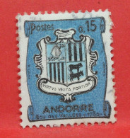 N°166 - 0.15 Francs - Année 1961 - Timbre Oblitéré Andorre Français - - Usati