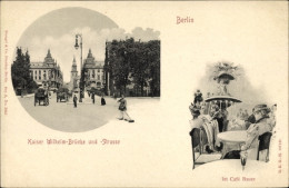 CPA Berlin Mitte, Kaiser Wilhelm Brücke Und Straße, Im Café Bauer, Straßenkehrer - Other & Unclassified