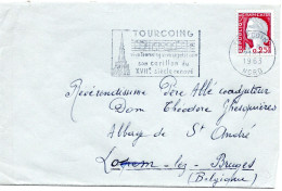 59053 - Frankreich - 1963 - 0,25F Marianne EF A Bf TOURCOING - TOURCOING ... -> Belgien - Música