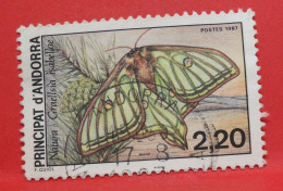 N°383 - 2.20 Francs - Année 1987 - Timbre Oblitéré Andorre Français - - Used Stamps
