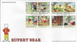 GB 2020 RUPERT BEAR, ROYAL MAIL FIRST DAY COVER WITH ILLUSTRATED SCARF POSTMARK - 2011-2020 Em. Décimales