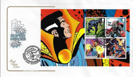 GB 2019 MARVEL SUPER HEROES PRESTIGE BOOK SET ON 5 X COTSWOLD FDC WITH SPECIAL CANCELS - 2011-2020 Decimal Issues