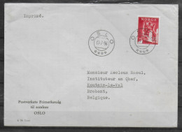 NORVEGE Lettre 1956 Oslo Roi - Brieven En Documenten