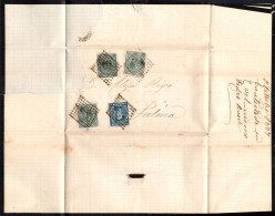 España - EDI O 175 +183(3) - 1877 - Carta Mat Rombo De Puntos De Barcelona A Palma - Briefe U. Dokumente