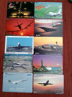 Airplanes 10 Phonecard Rare - Aviones