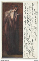 Resignation ,Girl Pin Art Postcard Signed Adolf Karpellus , Used 1928 - Adolf 'Jodolfi'