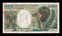 Camerún Cameroon 10000 Francs ND (1984-1990) Pick 23c Bc/Mbc F/Vf - Cameroon