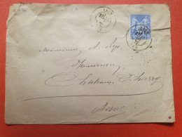 Enveloppe De Laon Pour Château Thierry En 1876 - Réf 1756 - 1849-1876: Periodo Classico