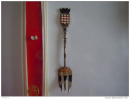 MONACO Armoiries Vintage Souvenir Vork Petite Fourchette Little Fork Augis (ref 18) - Cucharas