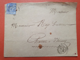 Enveloppe De Jaulgonne Pour Château Thierry En 1877  - Réf 1761 - 1877-1920: Semi-Moderne