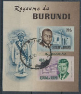 TIMBRE  ZEGEL STAMP ROYAUME DU BURUNDI BF 101 KENNEDY - Blocchi & Foglietti