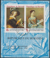 TIMBRE  ZEGEL STAMP REPUBLIQUE DU BURUNDI BF 23A SEMAINE DE LA LETTRE ECRITE  X - Hojas Y Bloques