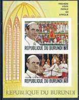 TIMBRE  ZEGEL STAMP REPUBLIQUE DU BURUNDI BF 32A VISITE DU PAPE  XX - Blokken & Velletjes