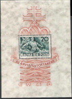 MAGYAR KIR.POSTA Hongrie Hungary Ungarn 1940: "Flut Flood Inondation" Michel-N° 632 Block 7 ** MNH (Michel 6.50 Euro) - Water