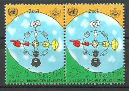 Pakistan - 2001 - ( Year Of Dialogue Among Civilizations / Dialog / Civilisations ) - Pair - MNH (**) - Emissions Communes