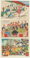 Lot De 4 Cartes Fantaisie -  Humour Humoristique - Thème "au Café..."..- Illustrateur Jean De Preissac - Preissac