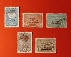 1939 Soviet Unie - Serie Overprinted Gestempeld - Paracadutismo