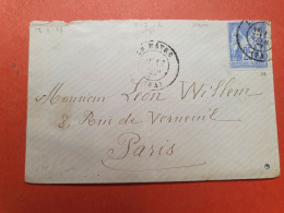 Enveloppe Du Havre Pour Paris En 1877 - Réf 1763 - 1877-1920: Periodo Semi Moderno