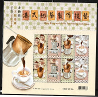 China Hong Kong 2023 Intangible Cultural Heritage - Hong Kong-style Milk Tea Making Technique Stamp Sheetlet MNH - Blocchi & Foglietti