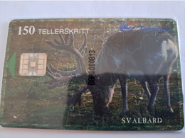 NORWAY / CHIPCARD/  TELENOR  150 TELLERSKRITT / SVALBARD/ REINDEAR / TIRAGE 13000/    N-141  MINT IN WRAPPER **14513** - Noruega