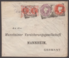 1890 (Jul 21) 4d + 6d Stamped-to-order Stationery Envelope Uprated With 1887 1/2d Vermilion Pair - Lettres & Documents