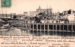 Argentine - Rosario De Santa Fé 1905 - Vista Desde El Rio - Eglise Sur Le Port - Argentine