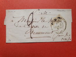 Cad De Beauvais Sur Lettre Sans Texte De La Mairie Pour Le Maire De Beaumont En 1841 - Réf 1783 - 1801-1848: Vorläufer XIX