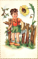 Illustrateur - Enfant Et Fleur Tournesol - Flower Kid - Non Classificati