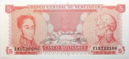 Venezuela - 5 Bolivares - 1989 - PICK 70b - NEUF - Venezuela