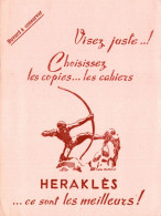 J0108 - BUVARD - HERAKLÈS - Les Copies...Les Cahiers - FFF - Stationeries (flat Articles)