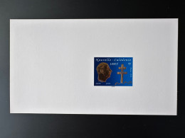 Nouvelle-Calédonie 1995 YT N°682 Epreuve Luxe Proof NON COUPEE Mort Général Charles De Gaulle Gold Doré - Unused Stamps