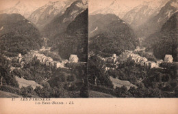 Eaux Bonnes - Cpa Stéréo 2 Vues - Le Village - Eaux Bonnes