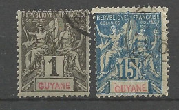 GUYANE N° 30 Et 35 OBL / Used - Oblitérés