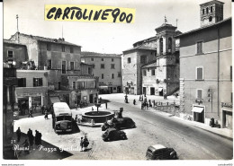 Umbria-terni Piazza Garibaldi Veduta Piazza Case Negozi Auto Epoca Fermata Auto Corriera Animatissima Anni 50 - Terni