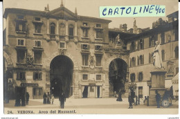 Veneto-verona Arco Dei Massanti Animata Veduta Primi 900 Cartolina P R A (f.piccolo) - Verona