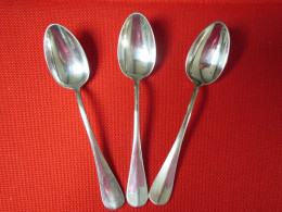 3 Petites Cuillères Argenterie Anciennes Très Bel état  Poinçon Couverts Cuiller - Silverware