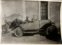 Automobile Ancienne De Marque Type Modèle Citroën ? Décapotable * Auto Voiture Chauffeur * Photo Ancienne 11.8x8.6cm - Passenger Cars