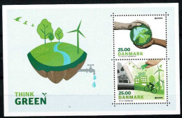 Denmark 2016;  Europa - CEPT;  Mint Souvenir Sheet; Think Green. - 2016